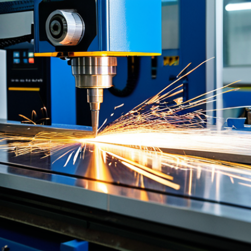 Home 4 CNC Milling Machine**
"A modern CNC milling machine in a brightly lit factory setting, machining a metal workpiece. The machine is cutting intricate details with precision. Sparks are visible, but safely contained. Fully clothed technicians in appropriate attire are monitoring the process. Perfect anatomy of the machine. Safe for work, appropriate content, professional, family-friendly, well-maintained equipment, state-of-the-art technology."
**